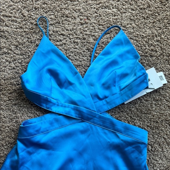 Zara Vibrant Blue Backless Dress - Picture 3 of 10